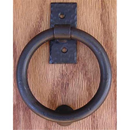 GREENGRASS KN015-PU014-01 Smooth Ring Knocker And Door Pull Flat Black GR2518406